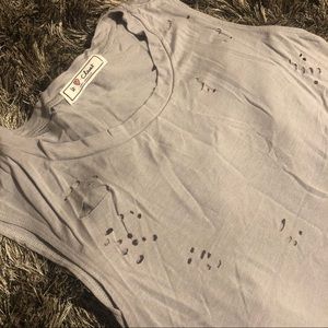Distressed tank top